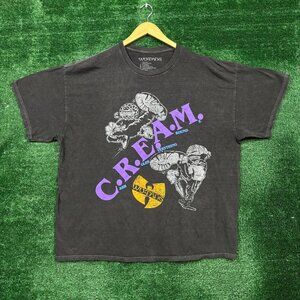 Wu-Tang Clan Cash Rules Everything Around Me Hip-Hop Oversized T-Shirt Large
